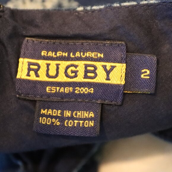 Rugby Ralph Lauren Blue Asymmetrical Dress - Picture 2 of 13